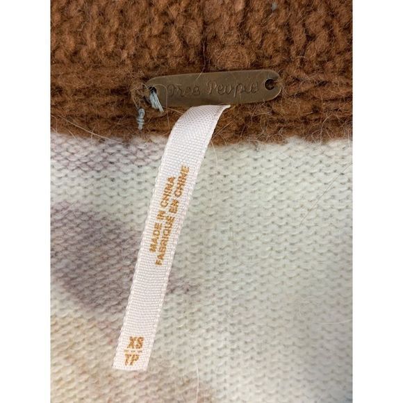 Women’s free people angora Cardi XS sweater 6079 layer 3/4 sleeve - Picture 6 of 11